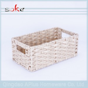 Alta qualidade 100% PE rattan tecido cesta de armazenamento